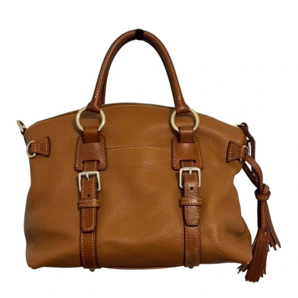 Dooney & Bourke Brown Leather Satchel - Picture 2 of 8